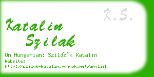 katalin szilak business card